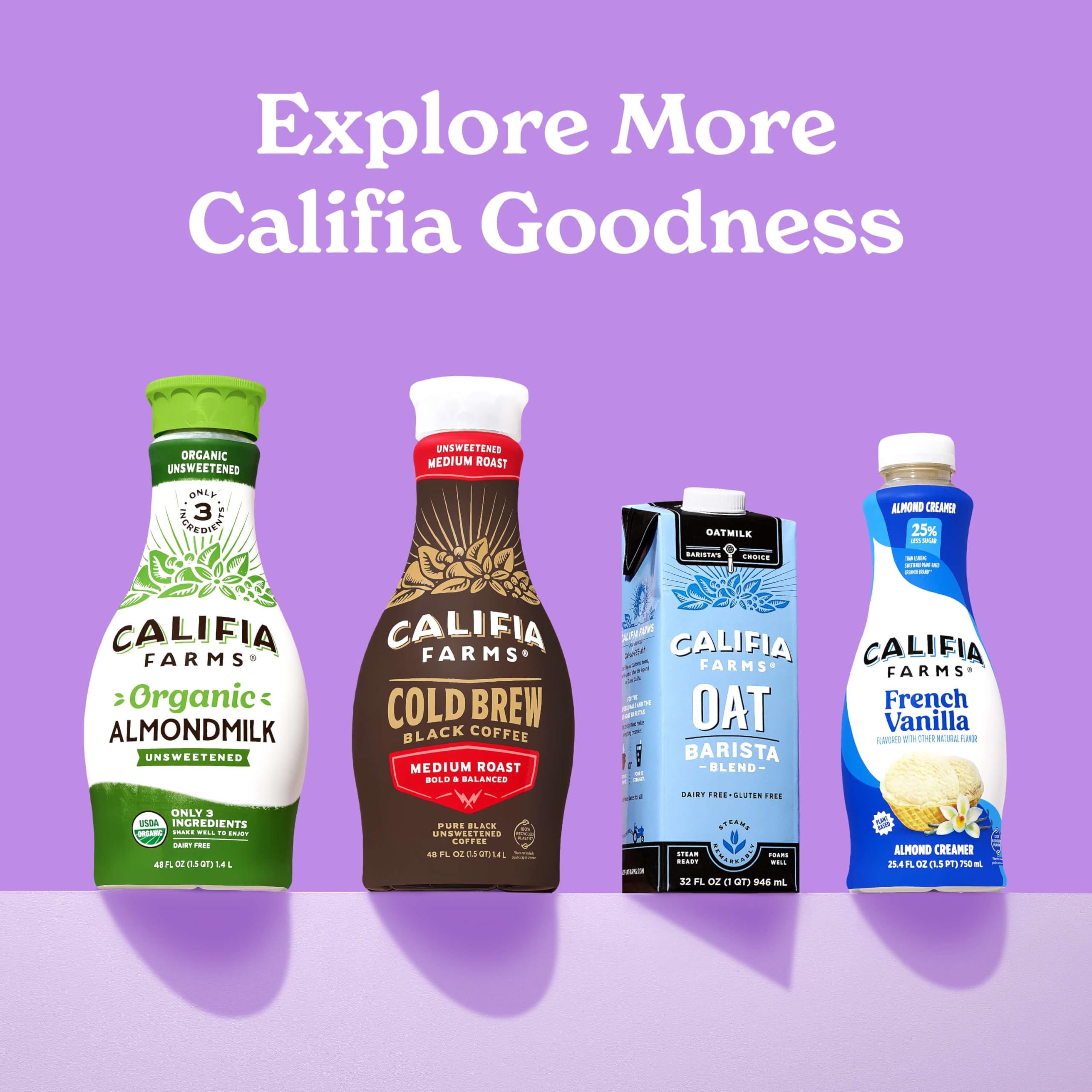 Califia Farms Coconut Barista Blend Milk - 32 oz (Pack of 6) | Shelf-Stable, Dairy-Free, Vegan, Non-GMO Plant-Based Creamer | Perfect for Coffee, Smoothies & Baking
