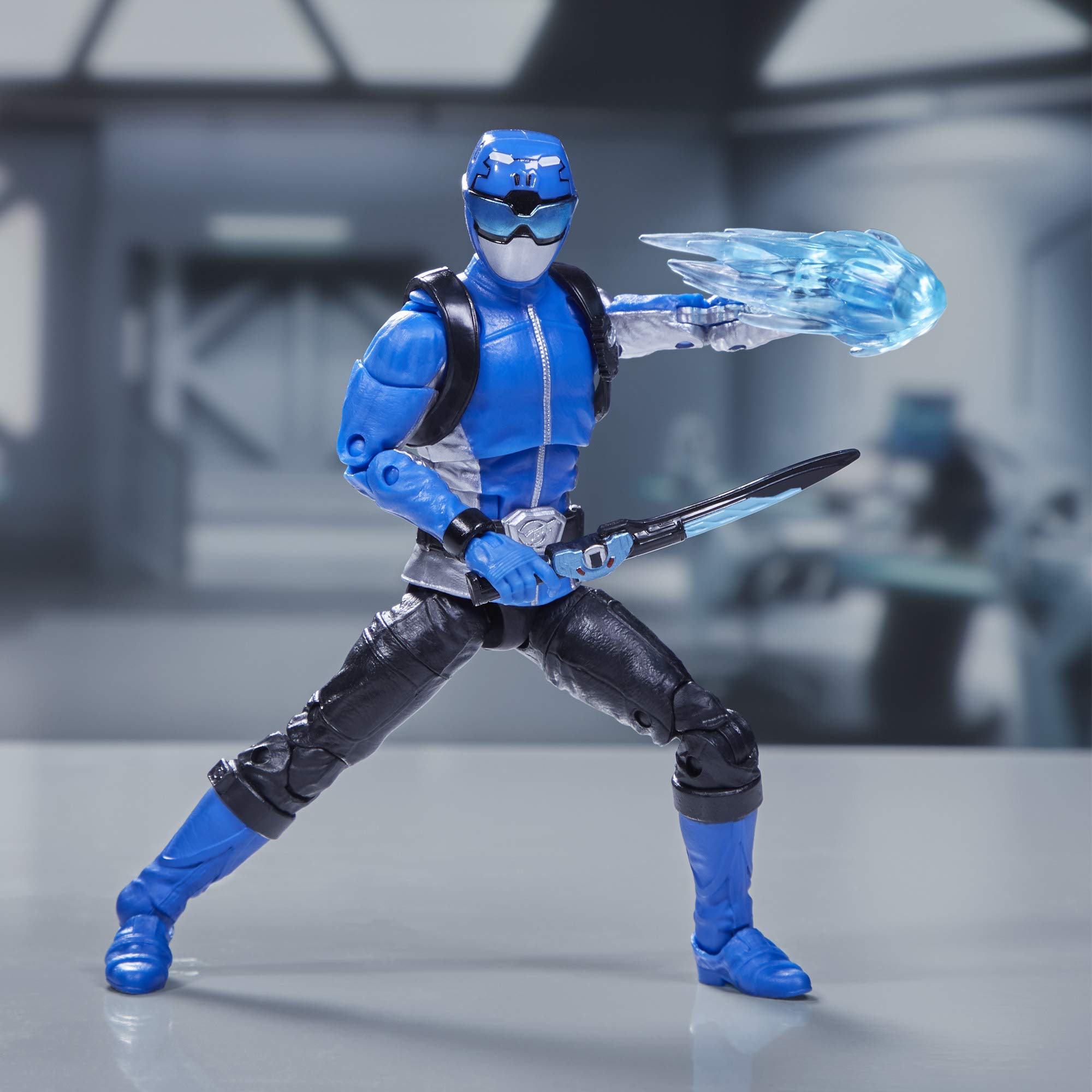 Power Rangers Lightning Collection 6 Inch Beast Morphers Blue Ranger Action Figure Toy with Accessories - Perfect for Collectors, Kids Gift & Display for Superhero Fans