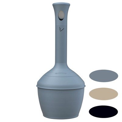Justrite Elite Smokers Cease-Fire Cigarette Butt Receptacle - Fireproof Outdoor Ashtray for Patio, Deck & Smoking Areas (Gray, 1 Unit) - Perfect for Restaurants, Hotels & Public Spaces
