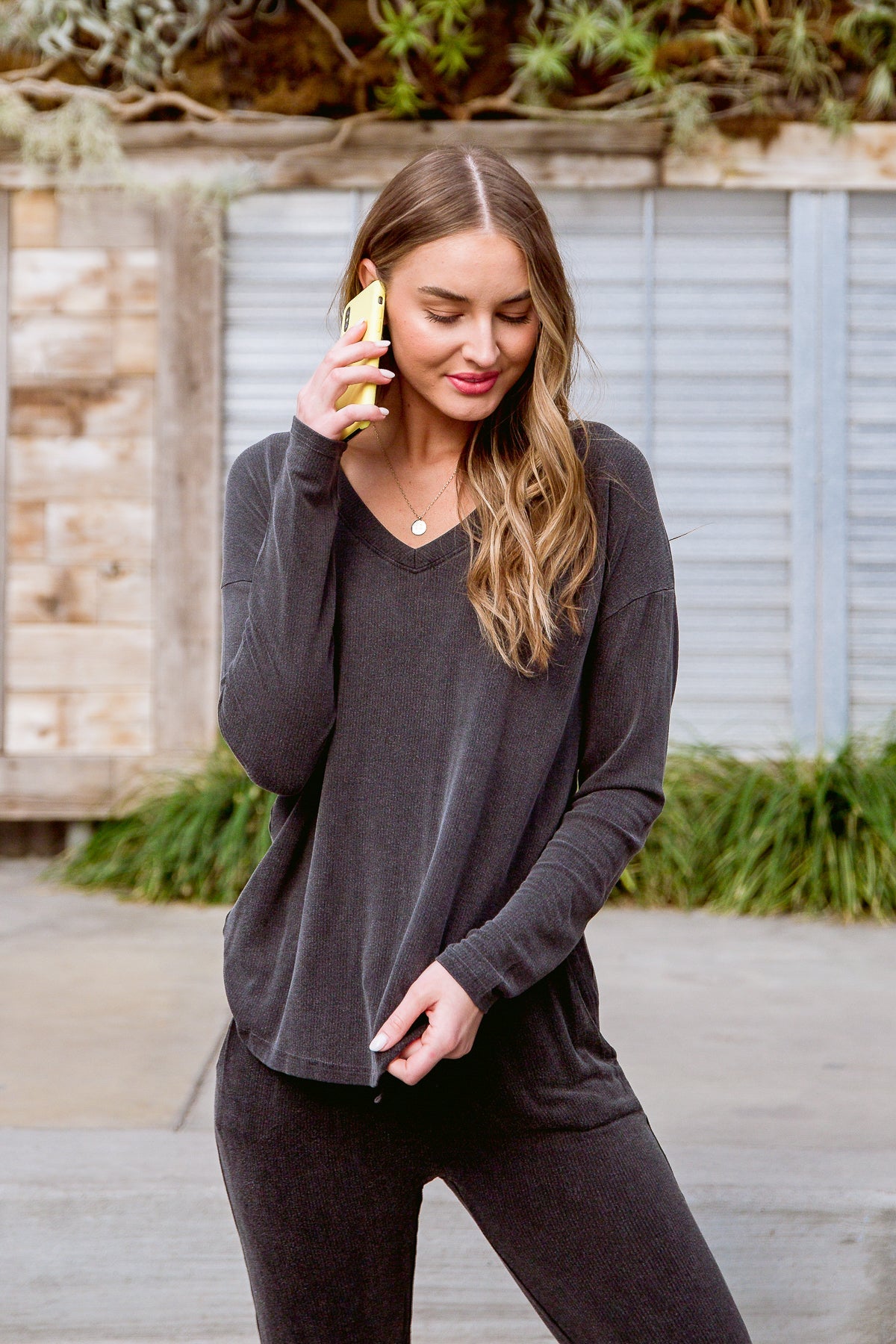 Black Lava Essential Lounge Top - Soft & Comfortable Women's Casual Shirt for Home Relaxation, Yoga & Everyday Wear