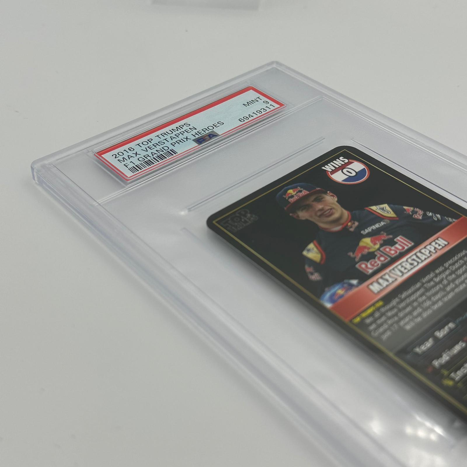 PSA 9 Graded Max Verstappen 0 Wins Top Trumps 2016 Grand Prix Heroes Trading Card - Perfect for F1 Collectors, Racing Fans & Card Investors