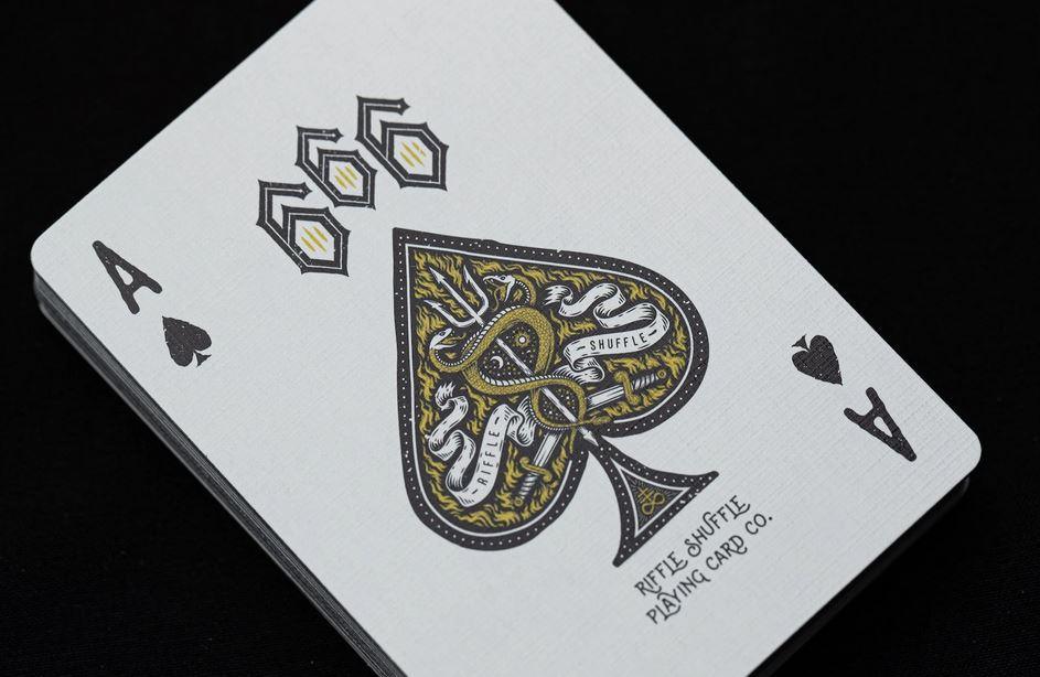 Premium 666 Dark Reserves Gold Foil Playing Cards - Luxury Poker Deck for Magic Tricks, Cardistry & Casino Night Games