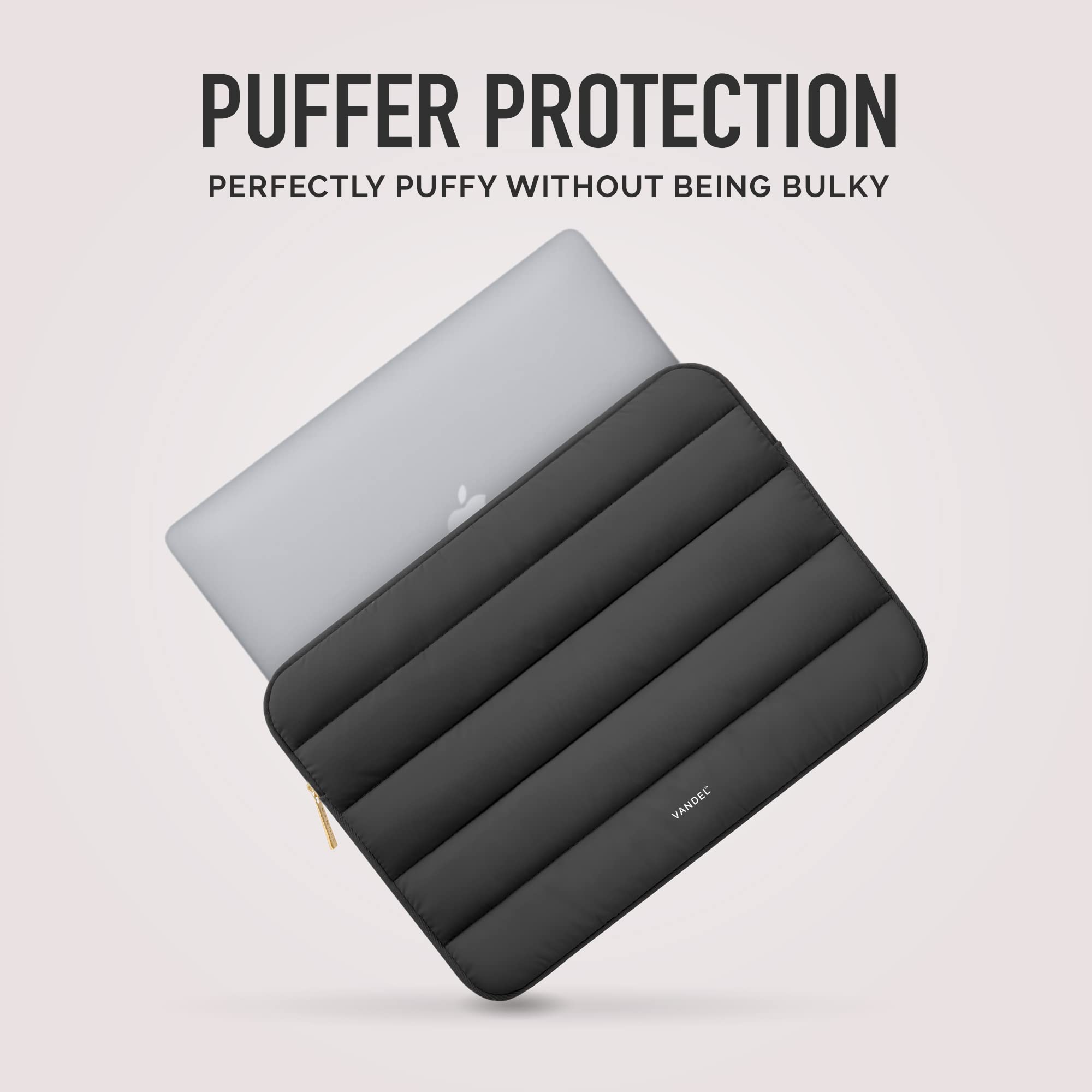 VANDEL Original Puffy Laptop Sleeve Case for 13-14 Inch Laptops - Protective Computer Bag Cover Compatible with MacBook Air/Pro 13/14, iPad Pro 12.9, HP, Dell, ASUS - Perfect for Work, Travel & School Use