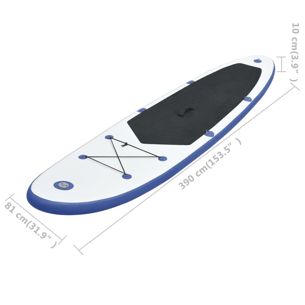 CHARMMA Inflatable Stand Up Paddle Board Set - 30.4lbs Lightweight SUP Surfboard with Premium Accessories | Blue & White Design for Lakes, Rivers & Ocean Paddling