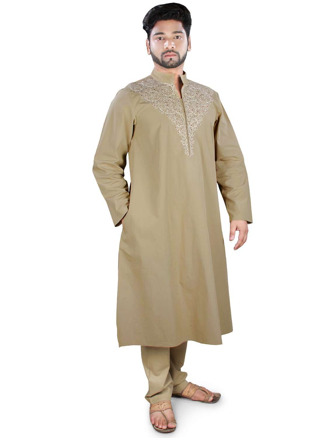 Haris Kurta Pajama Set for Men - Traditional Indian Cotton Kurta with Pajama - Comfortable Ethnic Wear for Festivals, Weddings & Casual Outings