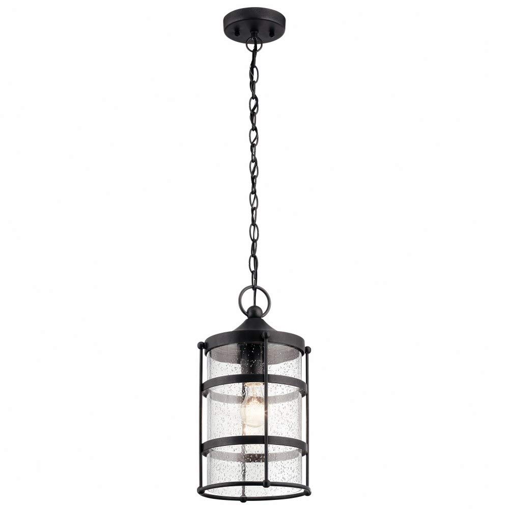 Kichler Lighting 49964AVI Outdoor Pendant Light - Anvil Iron Finish, Weather-Resistant Hanging Fixture for Patio, Porch & Garden Decor