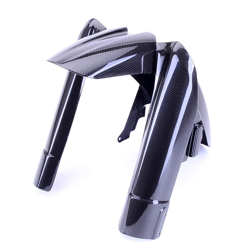 Bestem CBTR-T800-FFD Black Carbon Fiber Front Fender for Motorcycle - Lightweight & Durable Replacement Part - Perfect for Harley, Honda, Yamaha & More Bikes