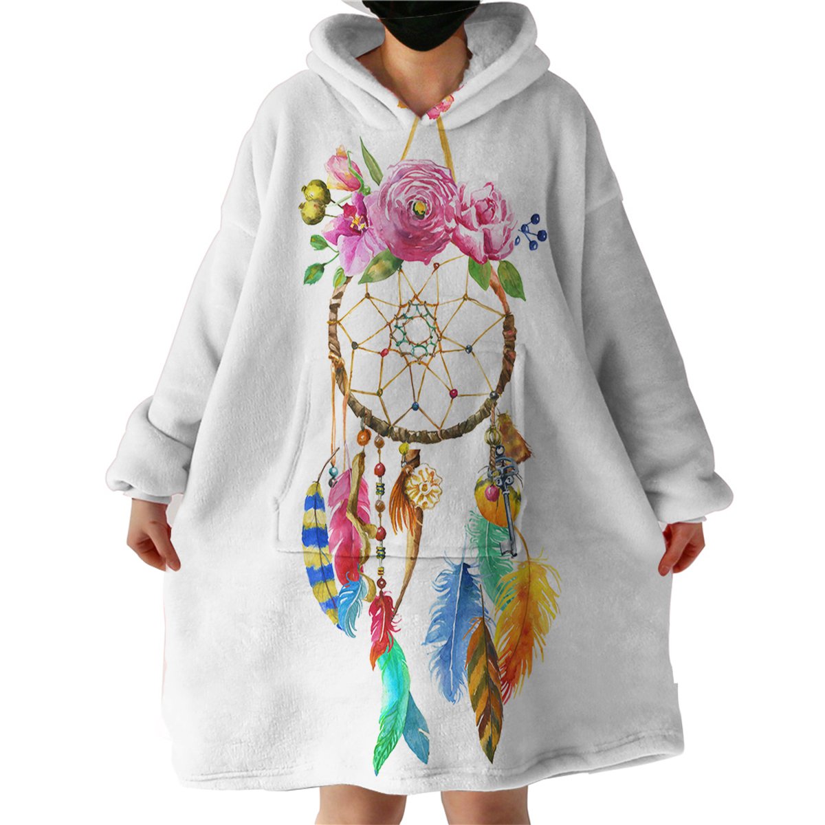 Cozy Maui Beach Wearable Blanket Hoodie - Soft Fleece Hooded Poncho for Women & Men - Perfect for Camping, Beach, and Outdoor Relaxation