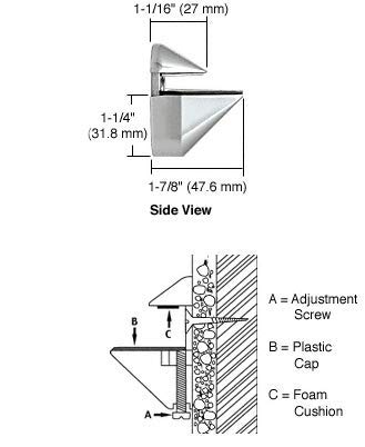 CRL DL631CH Polished Chrome Adjustable Shelf Clamp - Heavy Duty Metal Bracket for Floating Shelves, Bookcases & Wall Storage - Perfect for Home, Office & Retail Display Organization