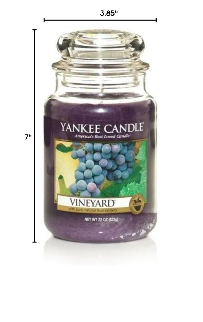 Yankee Candle Large Jar Candle - Vineyard Scented Candle for Home Decor, Relaxation & Romantic Ambiance | Long-Lasting Fragrance for Living Room, Bedroom & Bathroom