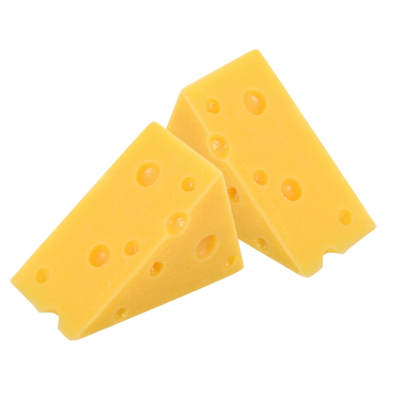 Mobestech 2-Pack Realistic Fake Cheese Blocks - Perfect for Cake Decorations, Food Display Props, Photography Backdrops & Bakery Window Displays