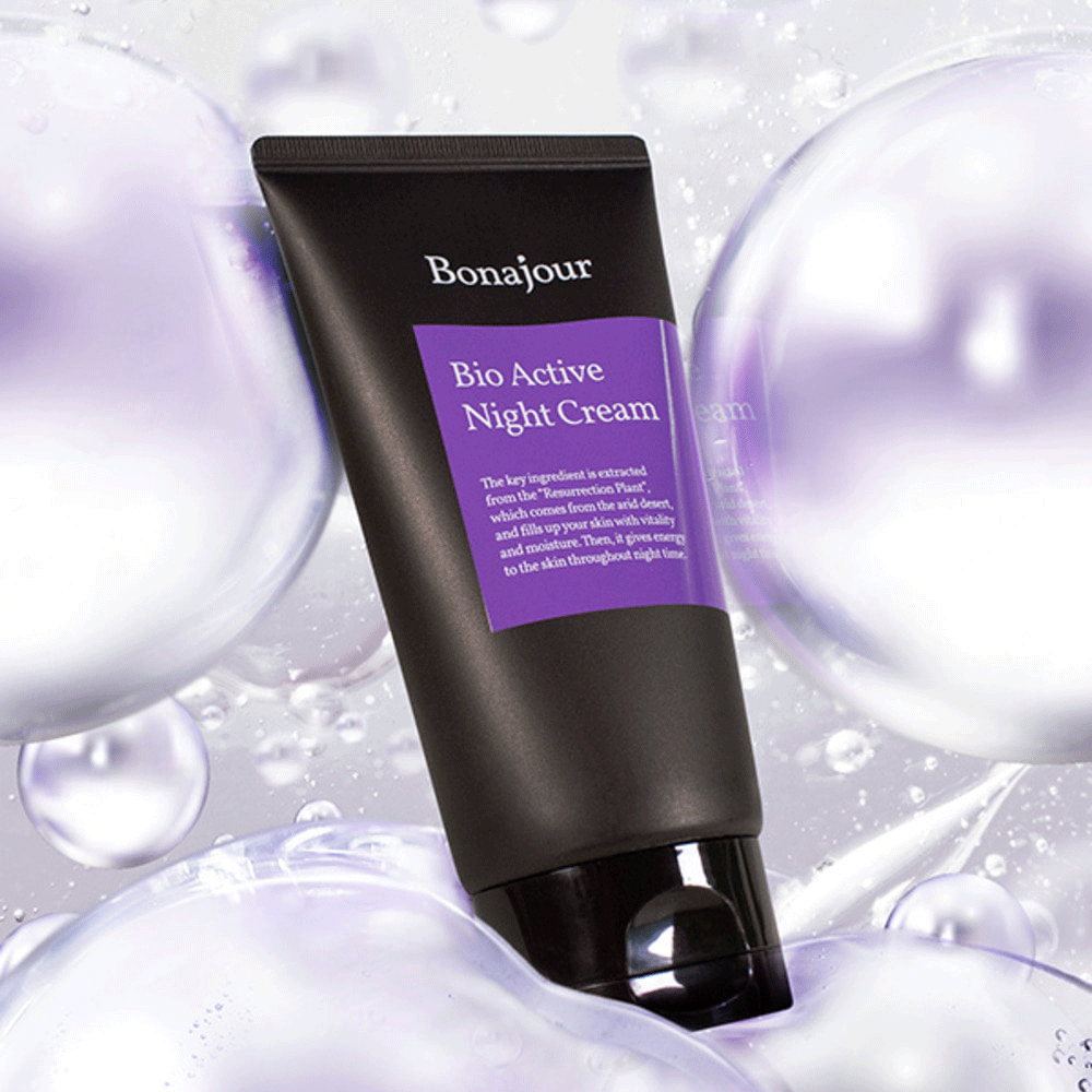 BONAJOUR Bio Active Night Cream 80ml - Anti-Aging & Hydrating Face Moisturizer for Dry Skin - Perfect for Nighttime Skincare Routine