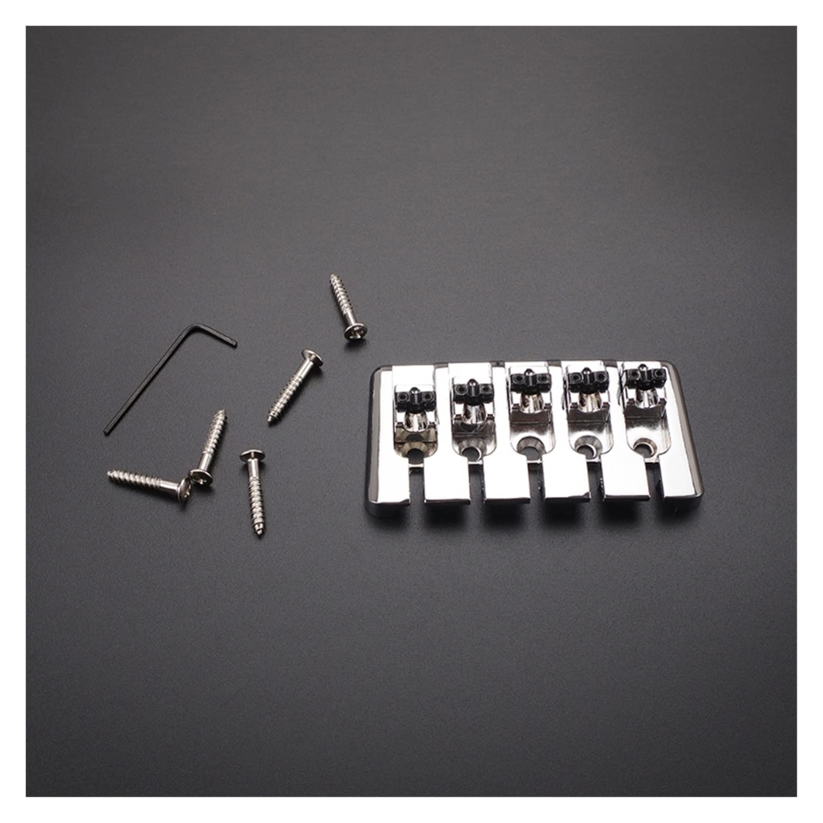 5-String Electric Guitar Bass Hardtail Bridge - Fixed Saddle Replacement for Enhanced Tuning Stability | Perfect for Rock, Metal & Studio Recording