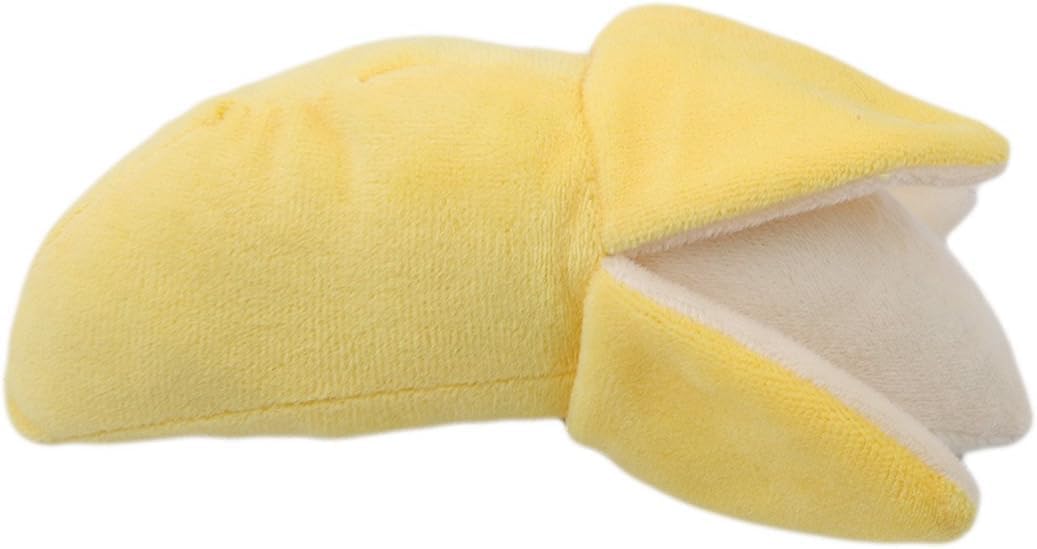 3 Pack Yellow Banana Plush Squeaky Dog Toys - Soft Chew Toys for Puppies, Interactive Squeaker Toy for Small & Medium Dogs - Perfect for Playtime, Training & Teething Relief