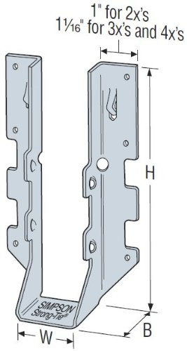 10 Pack Simpson Strong-Tie LUS210SS 2x10 Light Double Shear Joist Hanger - Stainless Steel Connectors for Deck, Porch & Floor Framing - Weather-Resistant Construction Hardware for Outdoor Projects