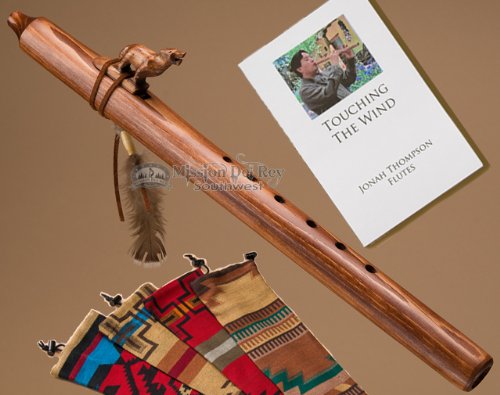 Handmade Walnut Wood Native American Flute - Authentic Wolf Design for Meditation, Music Therapy & Cultural Gifts