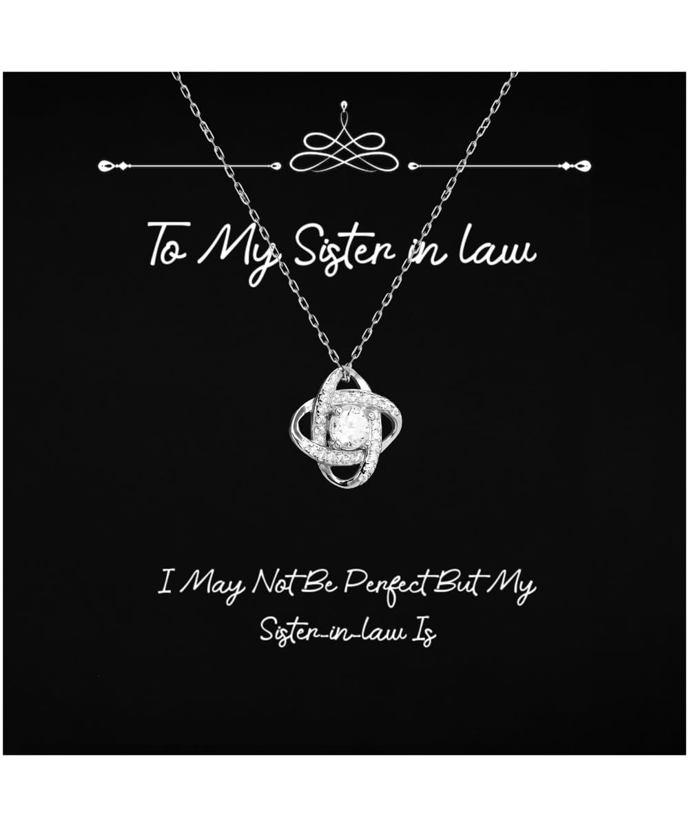 Funny Sister-in-Law Gift - 'I May Not Be Perfect' Sterling Silver Cubic Zirconia Necklace | Birthday Present for Sister or Sister-in-Law | Perfect for Birthdays, Anniversaries & Special Occasions