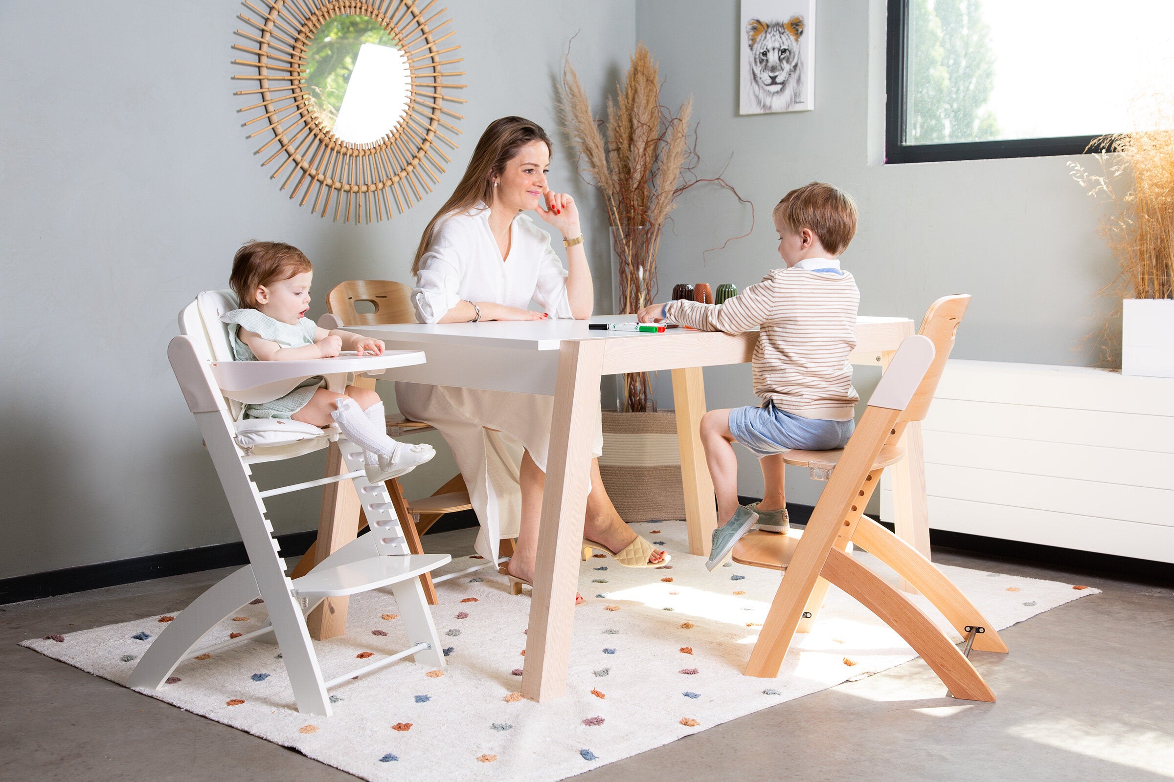 EVOSIT Adjustable Child High Chair & Booster Seat - Convertible Toddler to Kids Dining Chair for Home & Restaurant Use