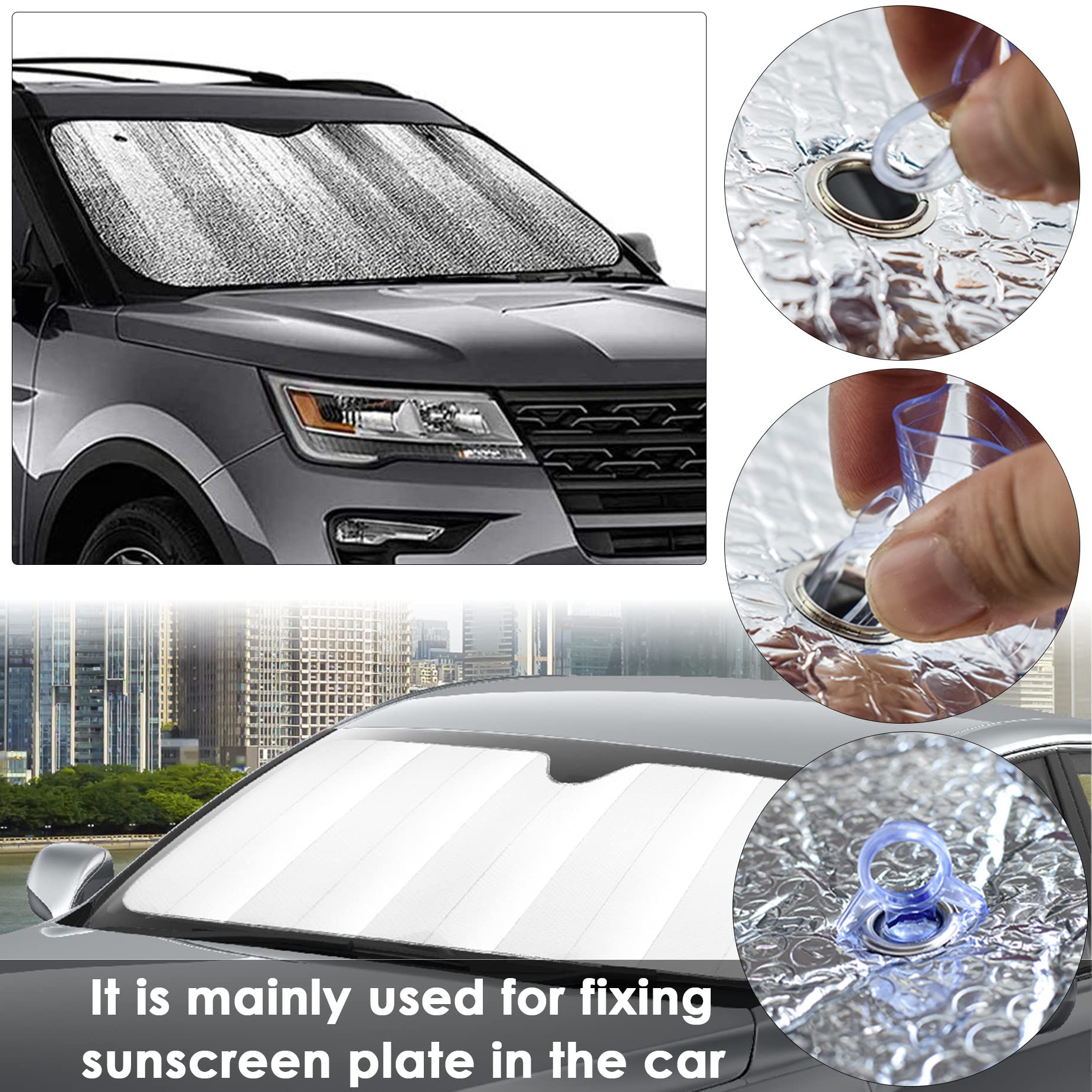 12-Pack Clear Plastic Suction Cup Hooks with Loops - 45mm Heavy Duty Removable Hangers for Glass, Tile, Mirrors & Windshields - Perfect for Kitchen, Bathroom, Shower, Terrarium & Car Window Organization