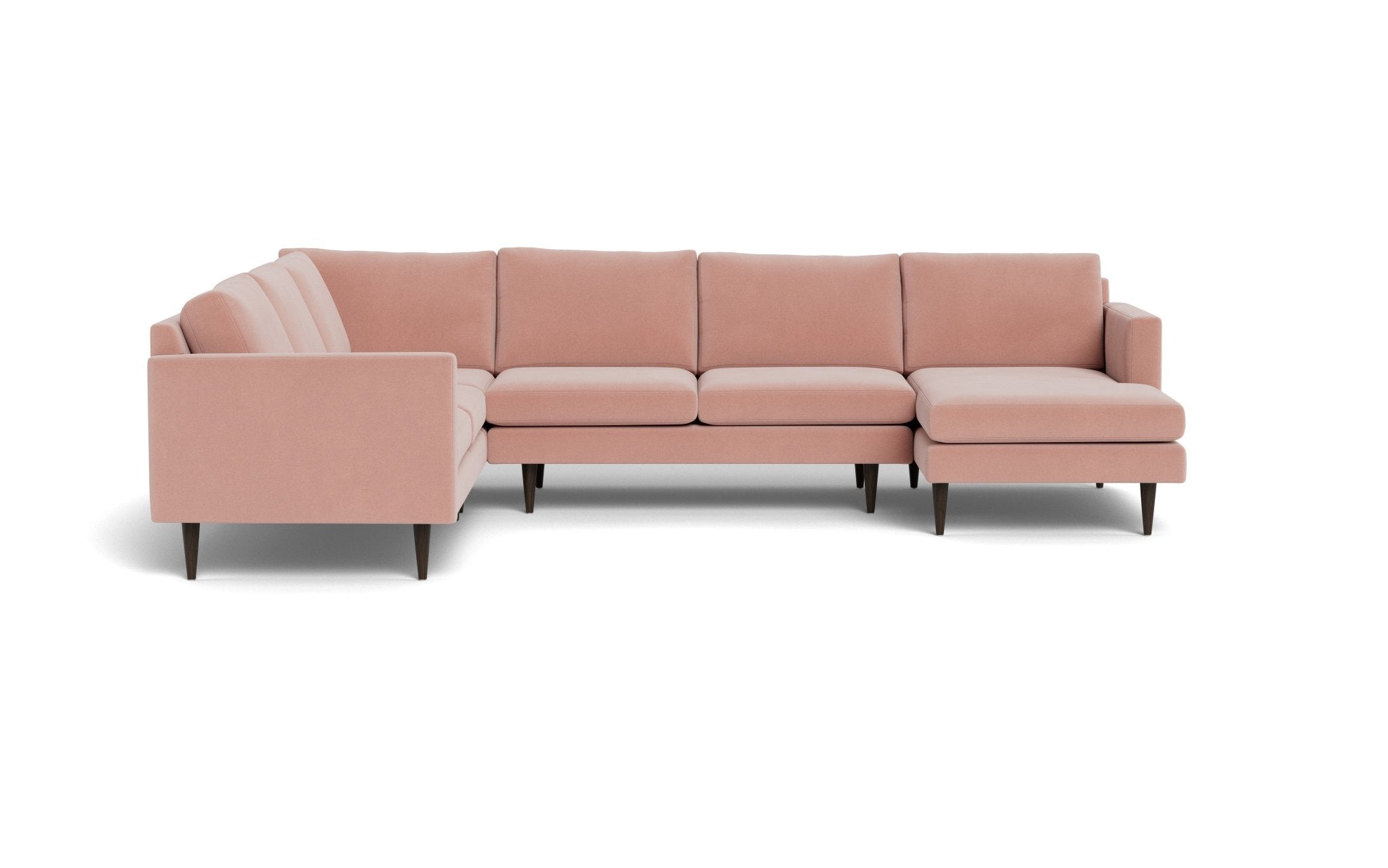 Wallace 131 Modern Untufted Corner Sectional Sofa with Right Chaise - Perfect for Living Room, Lounge & Family Room Comfort