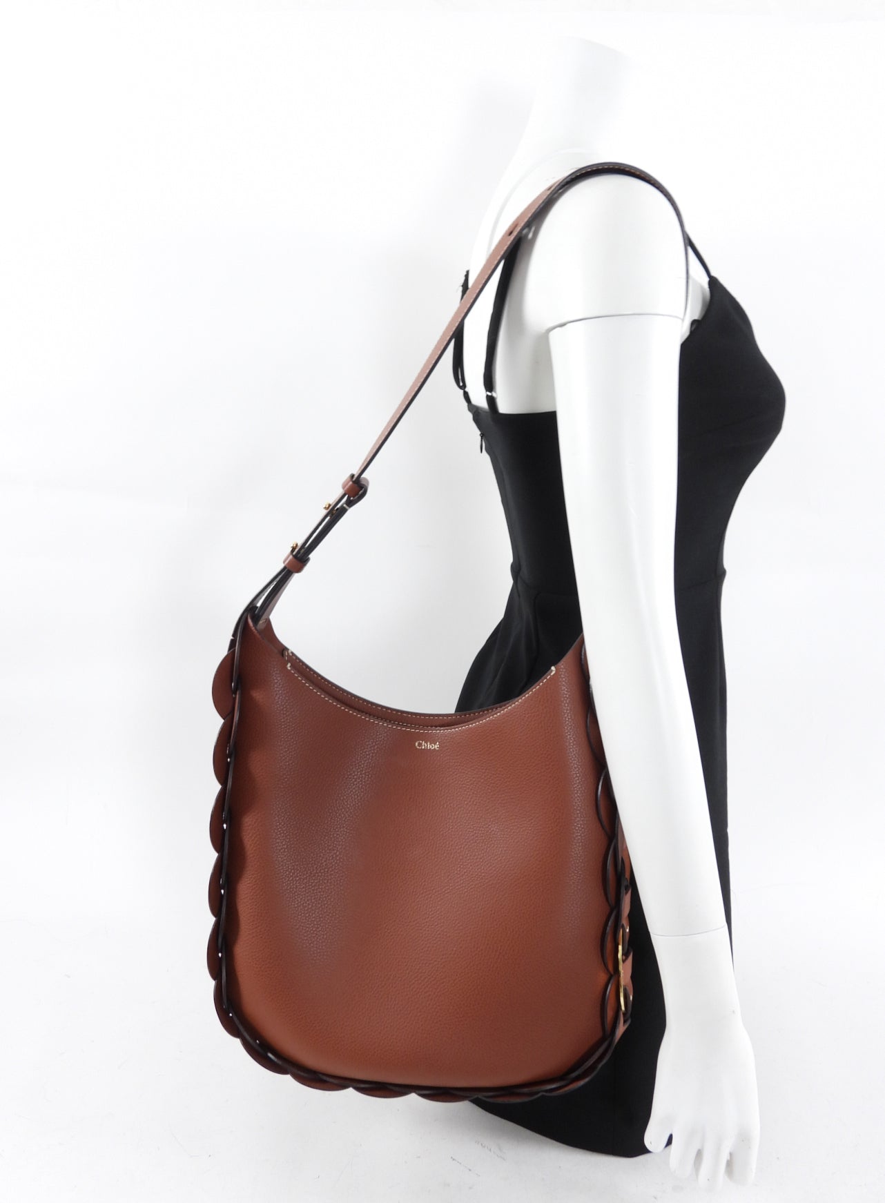 Chloe Darryl Medium Hobo Bag - Genuine Brown Leather Handbag for Women | Perfect for Work, Travel & Everyday Use