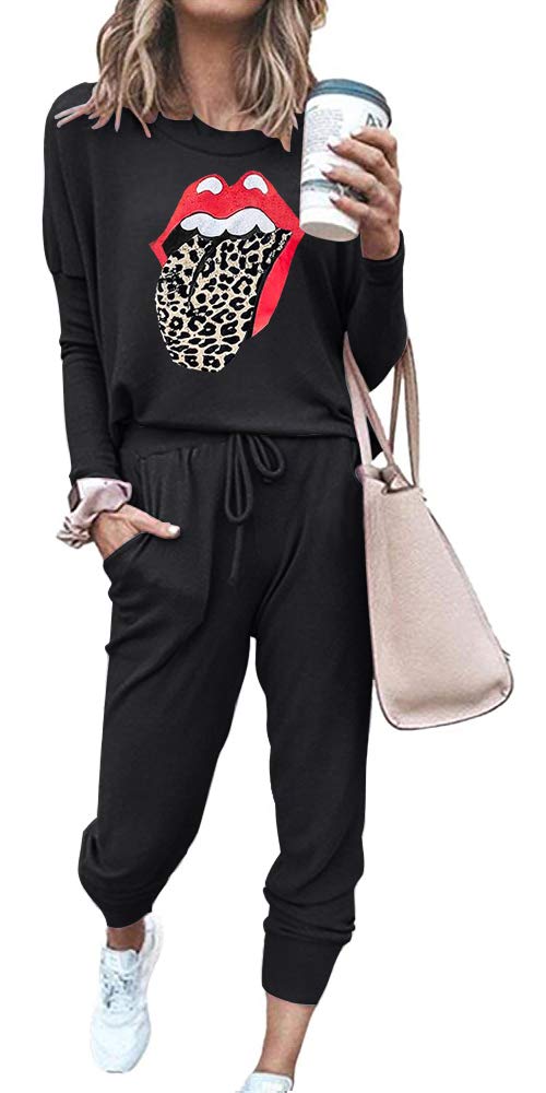 ETCYY Women's Lounge Sets - Soft 2 Piece Sweatsuit with Long Sleeve Top & Pants for Workout, Yoga, Home Relaxation & Casual Wear | Athletic Tracksuit Outfit for Women