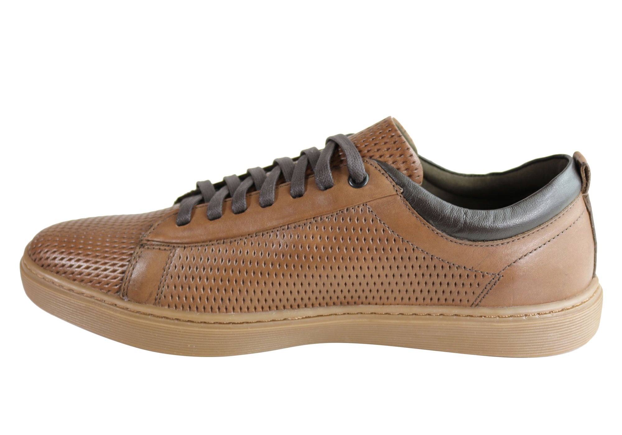 Ferricelli Finch Men's Genuine Leather Lace-Up Casual Shoes - Handcrafted in Brazil - Perfect for Office, Dating & Everyday Wear