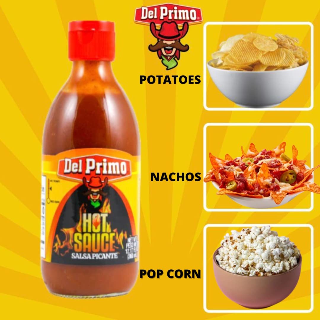 Primal Hot Sauce - 12.17oz (12 Pack) | Premium Spicy Salsa | Perfect for Tacos, Wings & Mexican Dishes | Hot Sauce Variety Pack