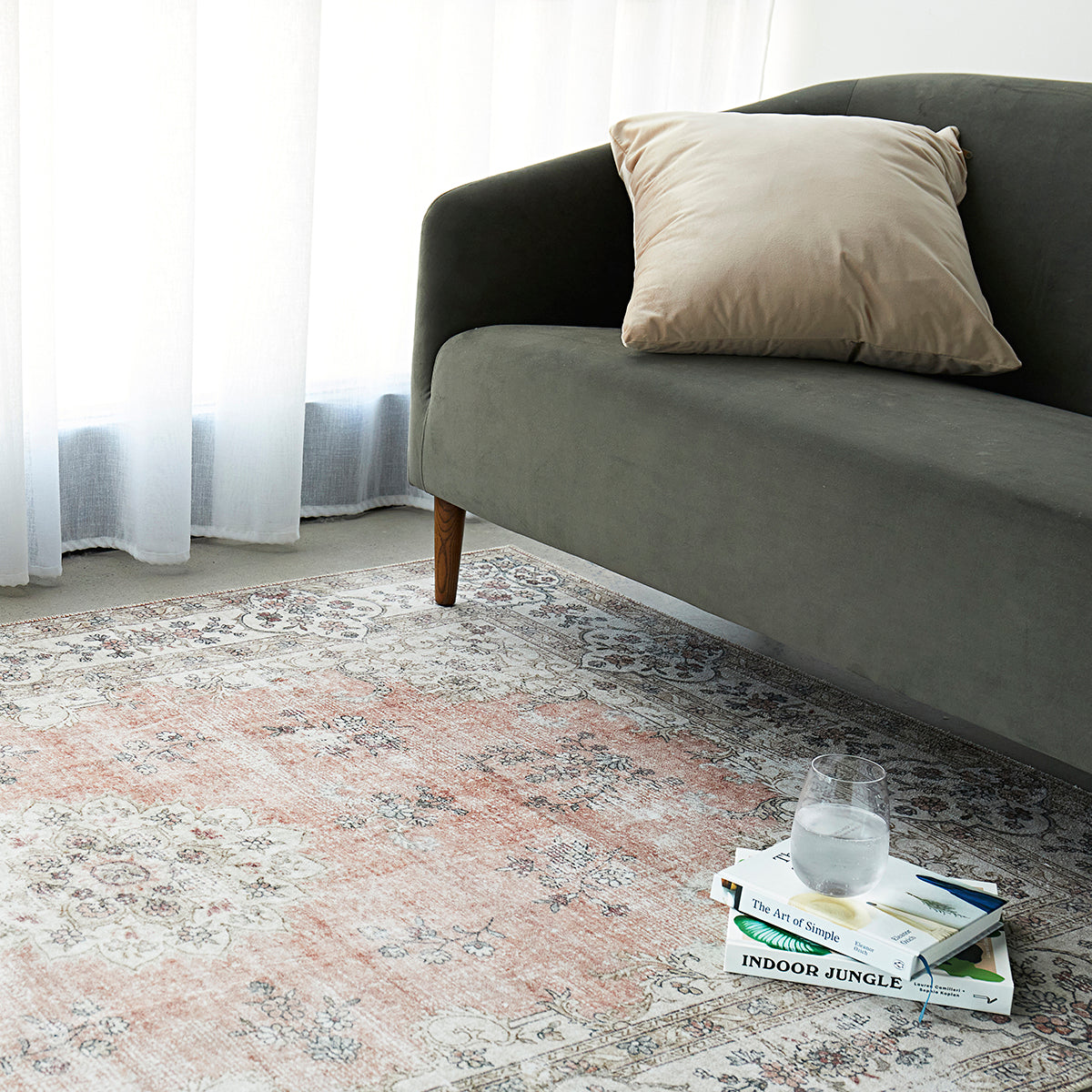 Kindred Coco Rug - Soft Bohemian Area Rug for Living Room, Bedroom & Nursery | Eco-Friendly Jute & Cotton Blend | Non-Slip Backing | Perfect for Home Decor & Cozy Spaces