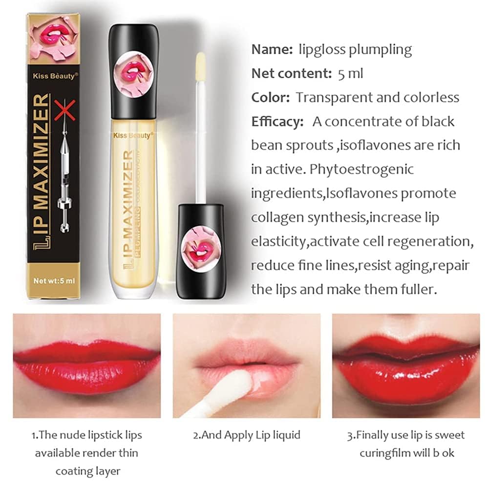 **Instrumentan Vitamin E Lip Serum - Instant Lip Filler & Plumping Gloss for Fuller, Hydrated Lips (2PCS) – Perfect for Daily Moisture & Nighttime Lip Care**