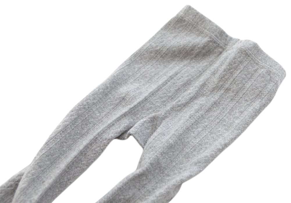 Little Girls' Solid Knitted Cotton Footed Tights - Soft Winter Leggings for Toddlers & Kids | Perfect for Playtime, School & Cold Weather Outfits