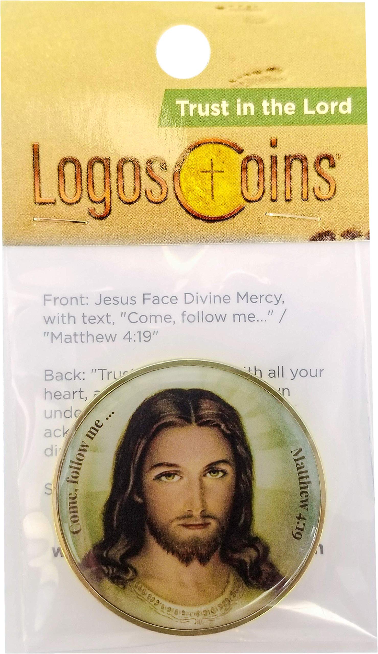 Bulk Pack of 10 Love of Jesus Religious Challenge Coins - Gold Rimmed Bible Verse Faith Tokens (Proverbs 3:5-6) - Inspirational God Gifts for Christian Men - Perfect for Church Events, Bible Study Groups & Faith-Based Encouragement