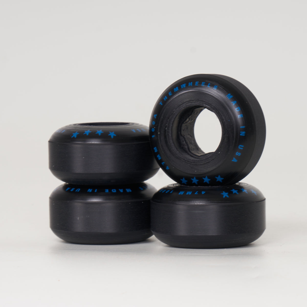 THEM Made in the USA 47mm Anti-Rocker Skateboard Wheels - Perfect for Aggressive Street Skating and Park Riding