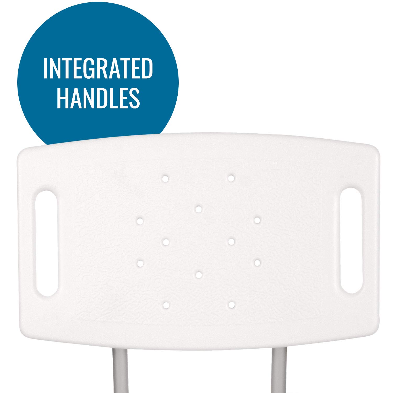 DMI Adjustable Height Shower Chair for Elderly & Disabled - 500lb Weight Capacity Aluminum Bath Seat with Plastic Seat for Tub or Shower - FSA/HSA Eligible White Bath Bench (Perfect for Seniors, Post-Surgery Recovery & Safe Bathing)