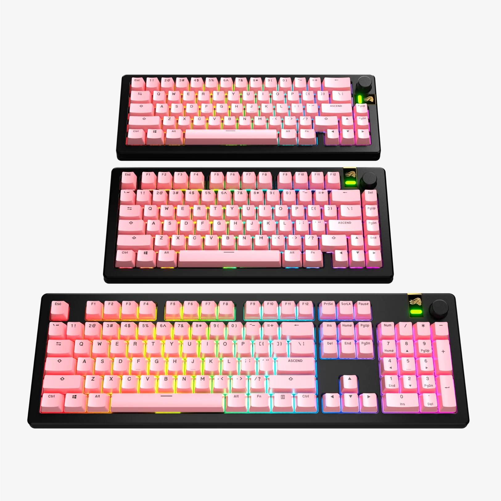 GPBT Potion Pink Basic Keycaps for Mechanical Keyboards - Cherry MX Compatible, Durable PBT Material, Perfect for Gaming & Typing
