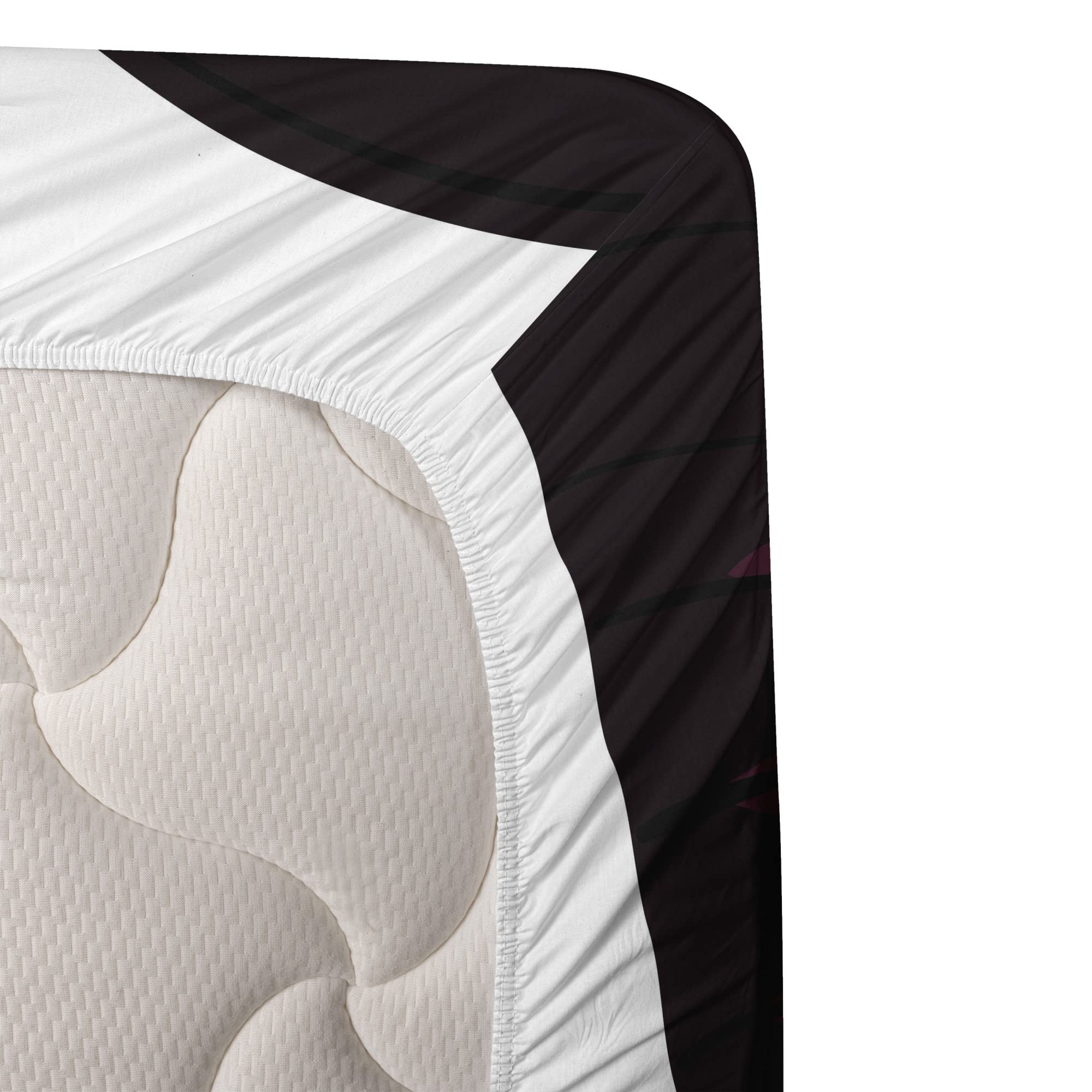 Ambesonne Swallowtail Butterfly 4-Piece King Size Bed Sheet Set - Vivid Nature Design with Fitted Sheet, Flat Sheet & Pillowcases in Violet Blue Maroon Pink - Perfect for Butterfly Lovers' Bedroom Decor & Nature-Themed Home Accents
