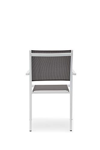 Premium Outdoor Dining Chairs Set of 4 - Weather-Resistant Grey Patio Chairs for Garden, Poolside, and Backyard Entertaining