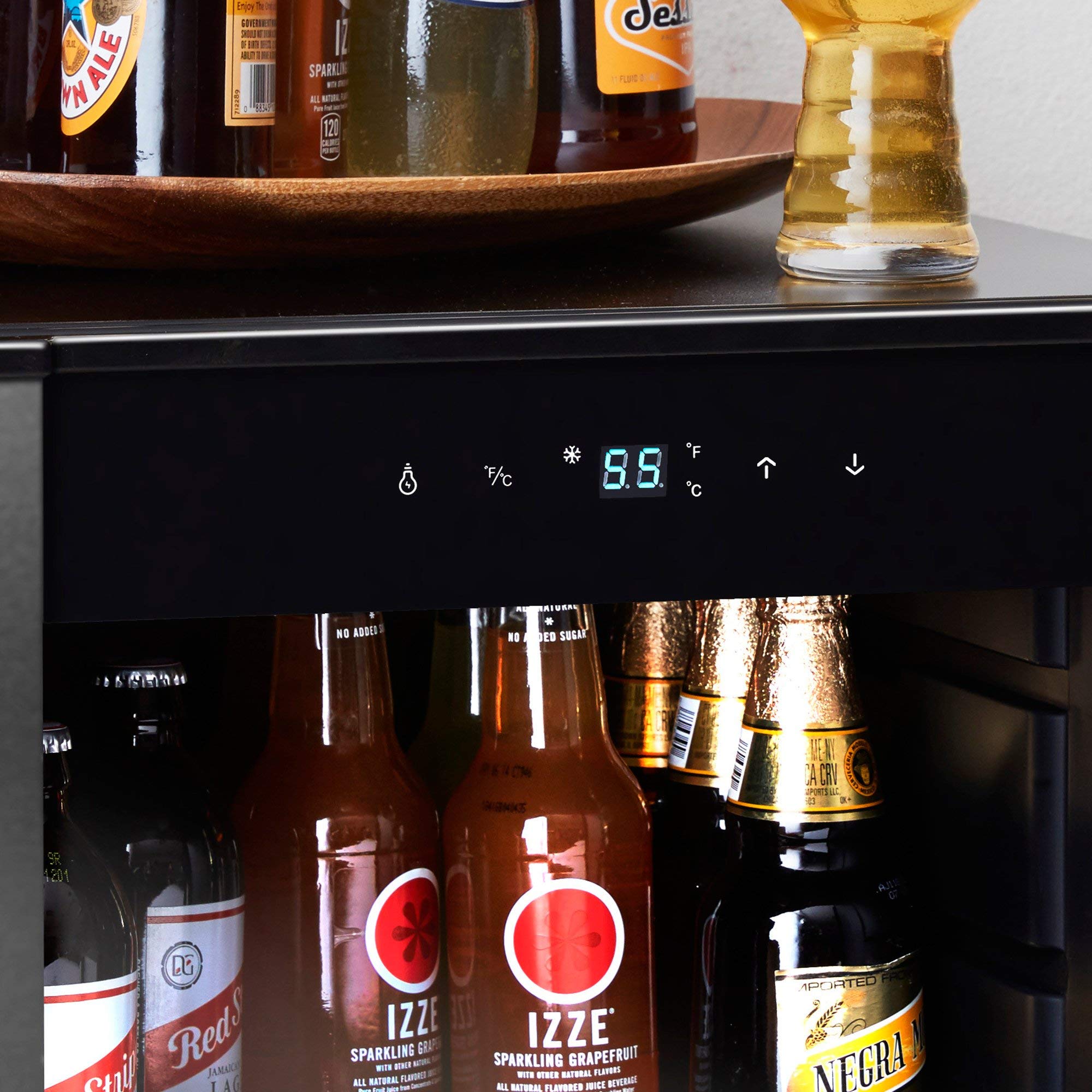 Wine Enthusiast Evolution Series 2.2 Cu Ft Freestanding Wine & Beverage Cooler - Compact Mini Fridge with Adjustable Temperature Control - Perfect for Home Bars, Kitchen Countertops, and Small Spaces