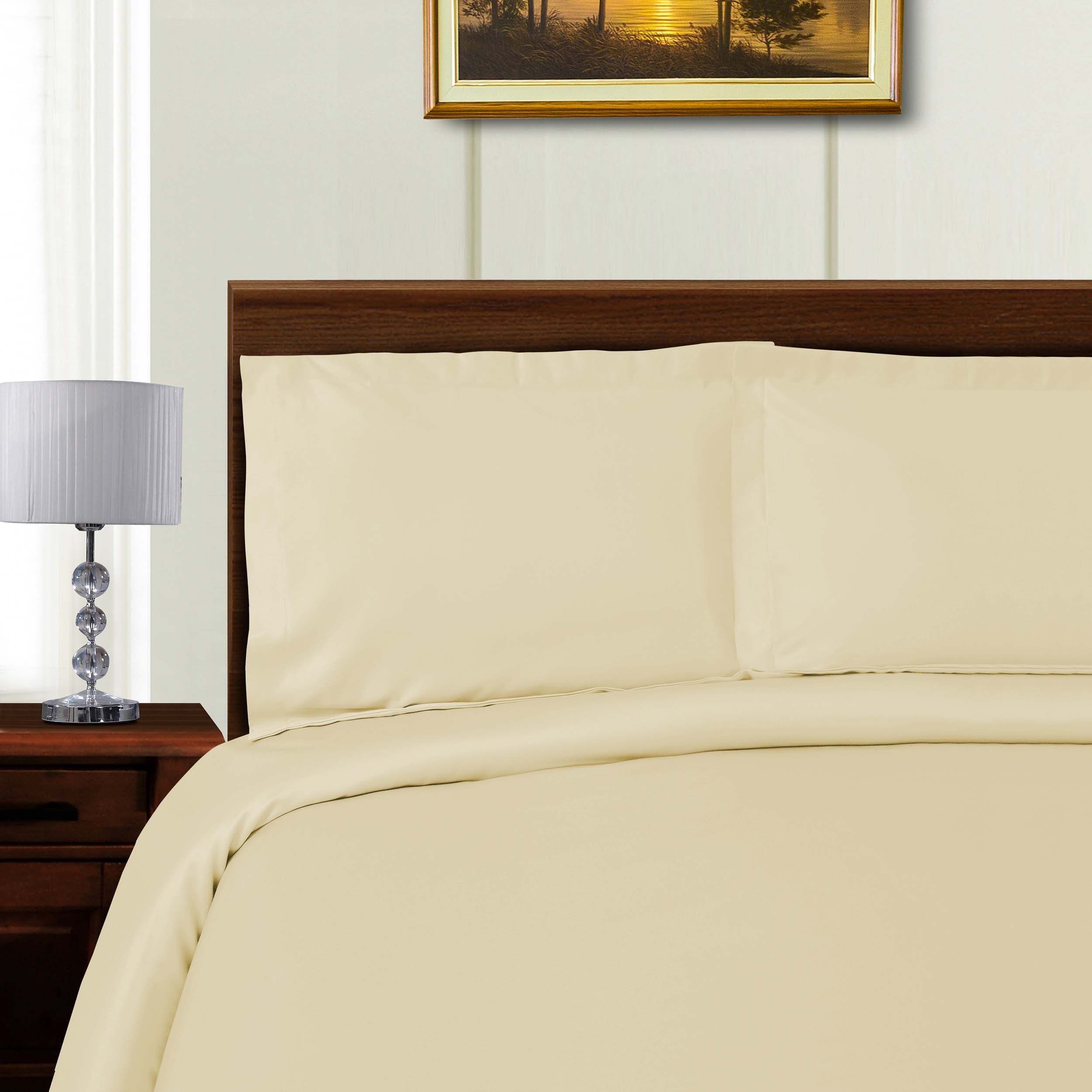 1000 Thread Count Wrinkle Resistant Solid Duvet Cover Set - Ultra Soft Luxury Bedding for Master Bedroom & Guest Room - Perfect for All Seasons & Hotel-Style Comfort