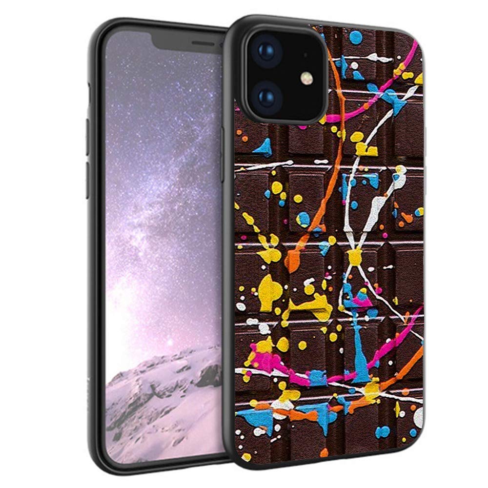 Shockproof Black TPU Silicone Case for iPhone 11 - Durable Protective Phone Cover with Chocolate Bar Design | Perfect for Everyday Use, Travel & Outdoor Activities