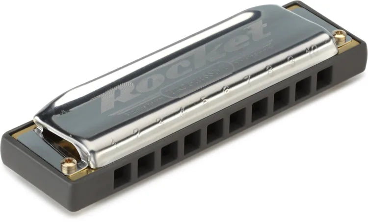 Hohner Rocket Harmonica in Key of C - Professional 10-Hole Diatonic Blues Harmonica for Beginners & Musicians - Perfect for Blues, Folk & Rock Music Performances
