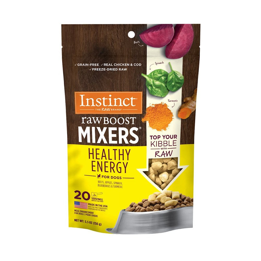 Premium Freeze-Dried Raw Boost Dog Food - All Life Stages Healthy Energy Mixer for Puppies, Adults & Seniors - Perfect for Training, Travel & Daily Nutrition