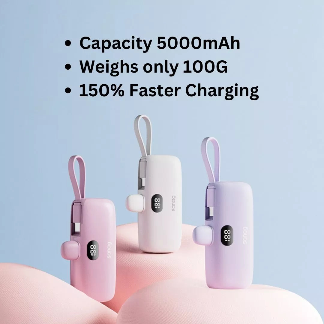 Sanag K20 Pro Fast Charging 10000mAh Portable Power Bank - High-Speed USB-C Charging for iPhone, Samsung, Android Phones - Perfect for Travel, Camping, and Emergency Backup