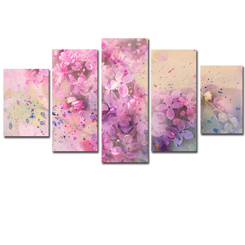 5-Piece Abstract Guitar Canvas Wall Art Set - Multi Panel Framed Paintings for Living Room & Home Decor - Perfect for Modern & Bohemian Interior Design