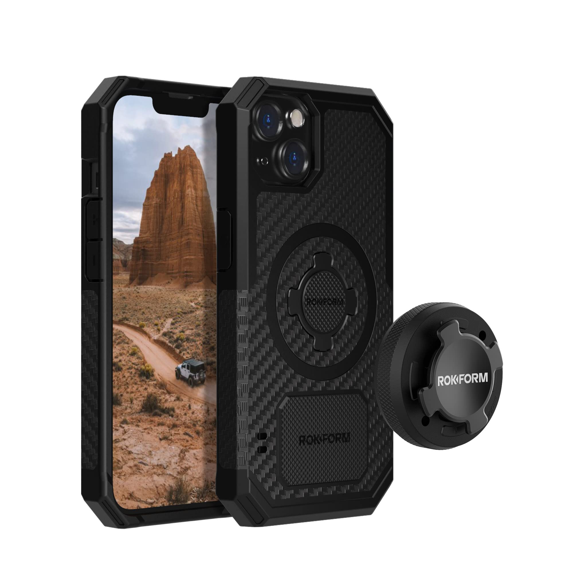 Rokform Rugged Case for iPhone 13 with Aluminum RokLock Phone Mount - Durable Protection for Outdoor Adventures, Cycling, and Active Lifestyles