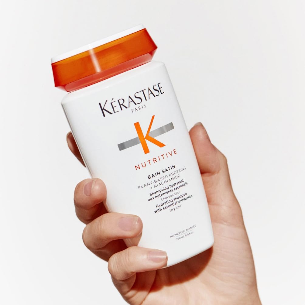 Kerastase Nutritive Shampoo & Conditioner Set for Dry Thin Hair - Niacinamide Infused Hydrating Shampoo & Ultra-Light Conditioner Duo - Daily Hair Care Routine for Damaged & Nutrient-Deficient Hair - Perfect for Home & Salon Use