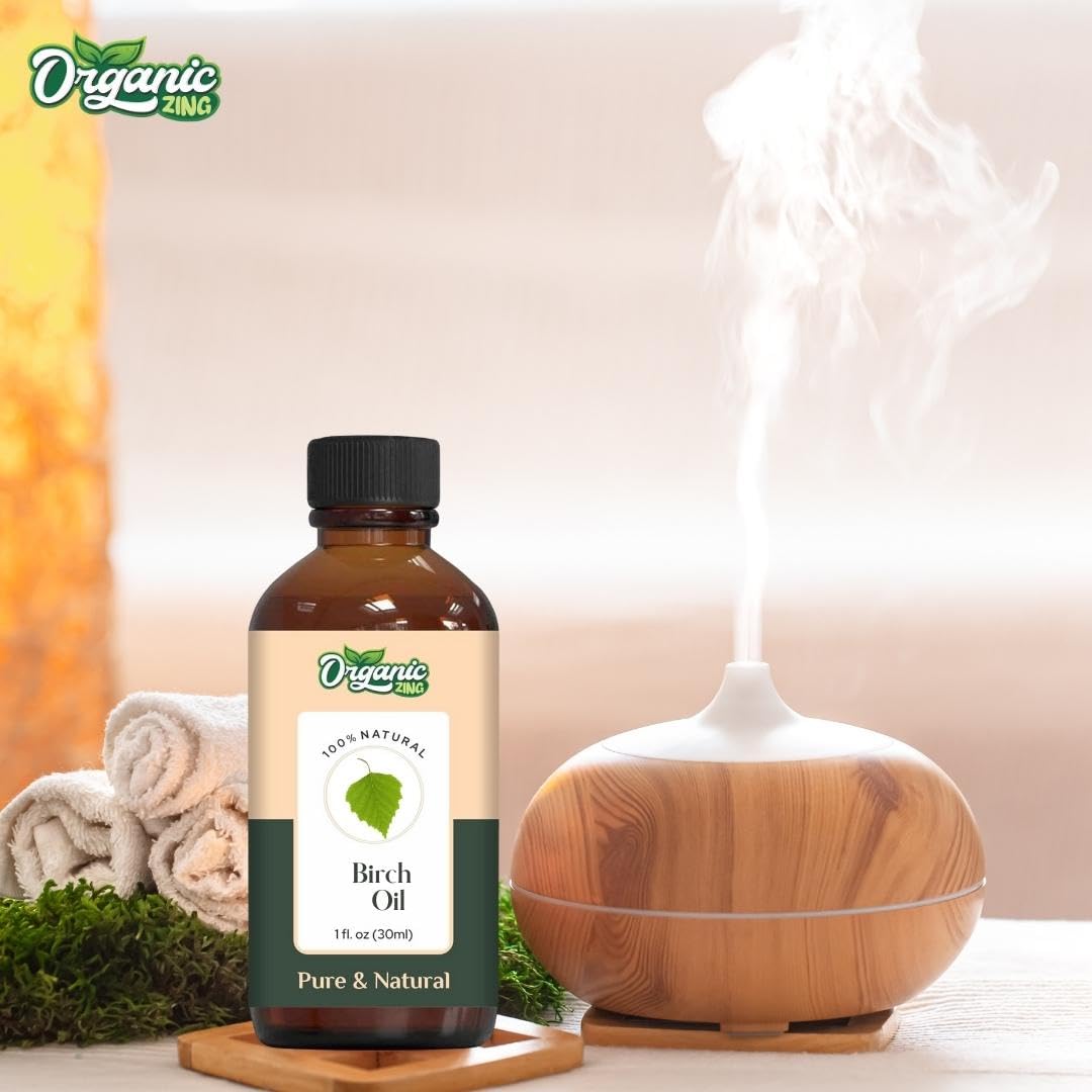 Organic Birch (Betula) Essential Oil - 100% Pure Natural Oil for Skin Care, Hair Growth & Aromatherapy | 30ml/1.01fl oz | Perfect for Massage, Diffusers & DIY Beauty Products