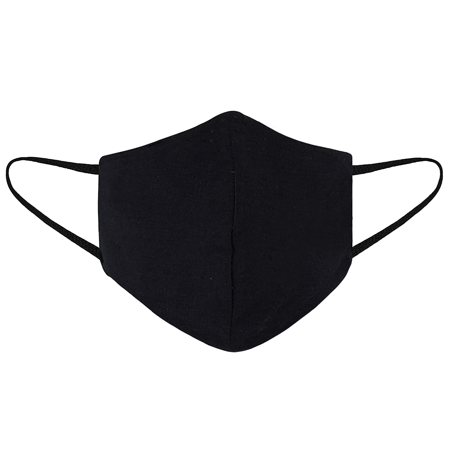 8-Pack Black Cotton Face Masks for Men & Women - Breathable, Reusable & Comfortable - Perfect for Daily Use, Travel & Outdoor Activities