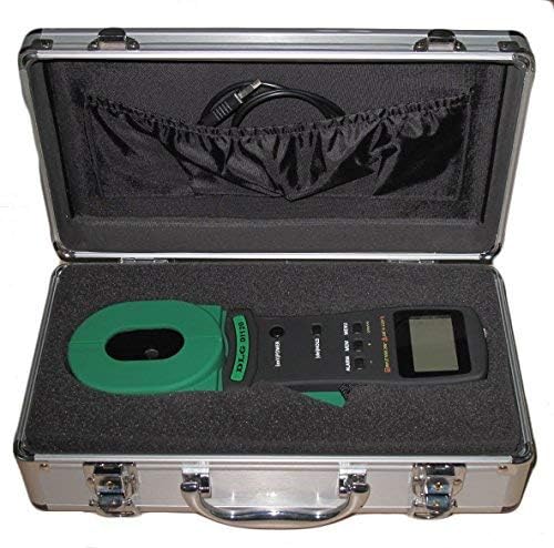 DLG Clamp On Ground Earth Resistance Tester with USB Connection DI-120 - Portable Electrical Testing Device for Industrial Maintenance, Solar Panel Systems & Home Electrical Safety Checks