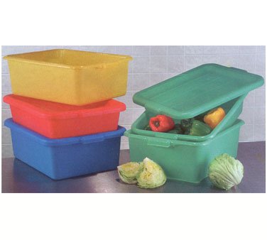 Vollrath 1507-C04 Blue Color-Mate 4-Piece Food Storage Container Set with Airtight Lids | BPA-Free Plastic Meal Prep Containers for Kitchen, Pantry & Restaurant Use